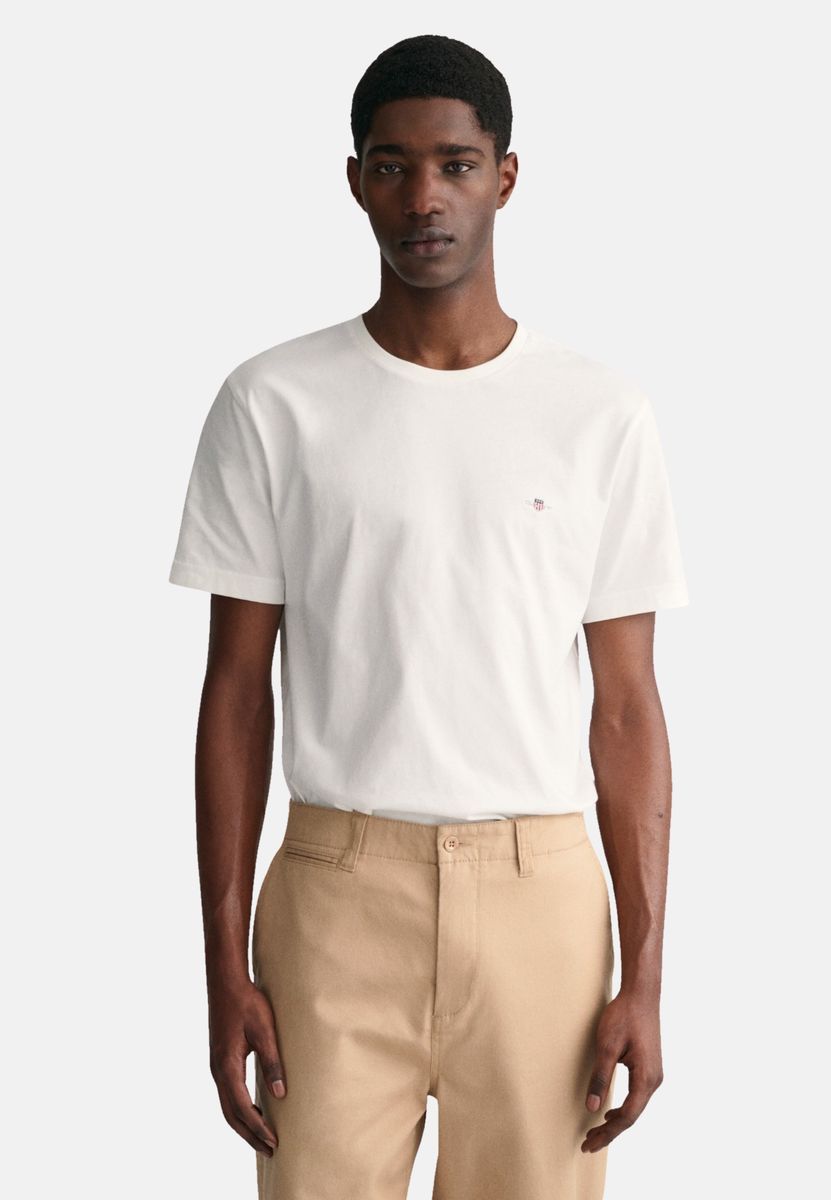 Klassisches Baumwoll-T-Shirt mit Rundhalsausschnitt