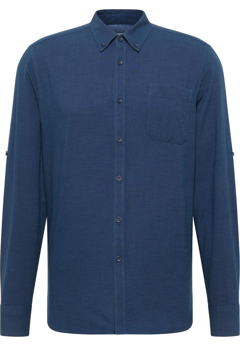 Langarmhemd mit Button-Down-Kragen
