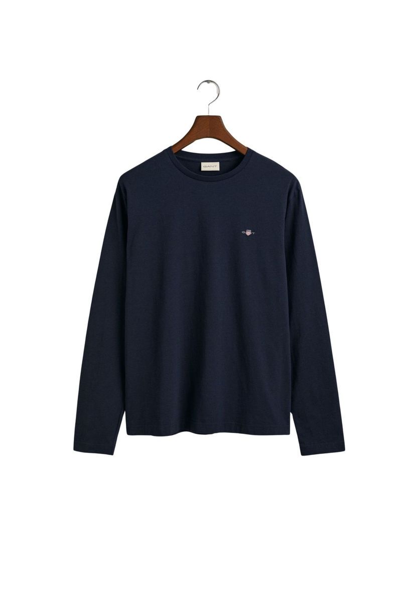 Klassisches Marineblaues Langarmshirt