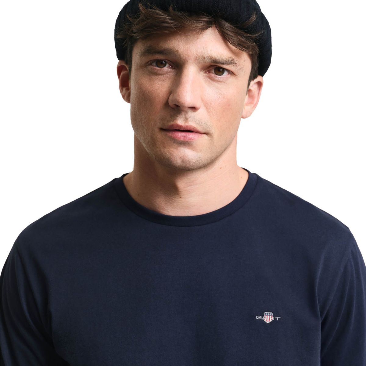 Klassisches Marineblaues Langarmshirt