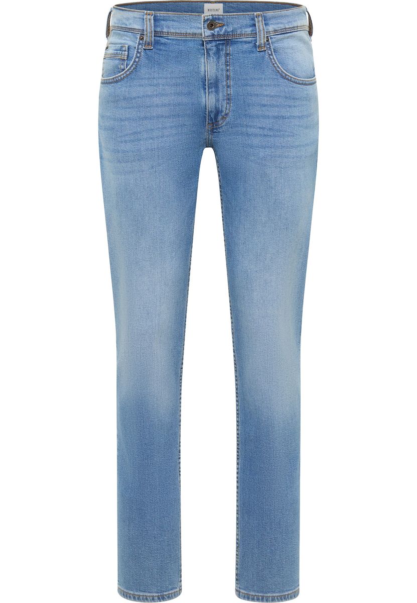 Straight-Leg-Jeans mit Used-Waschung