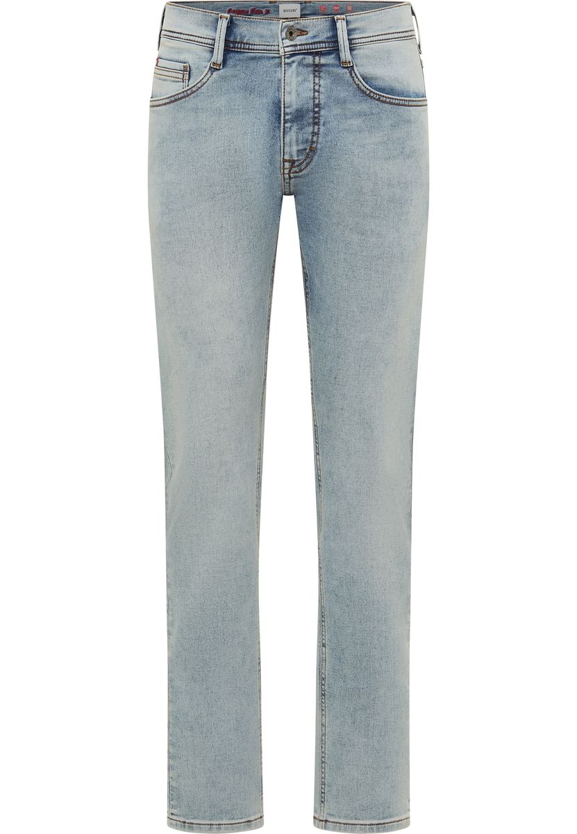 Schmal geschnittene Jeans in Used-Optik