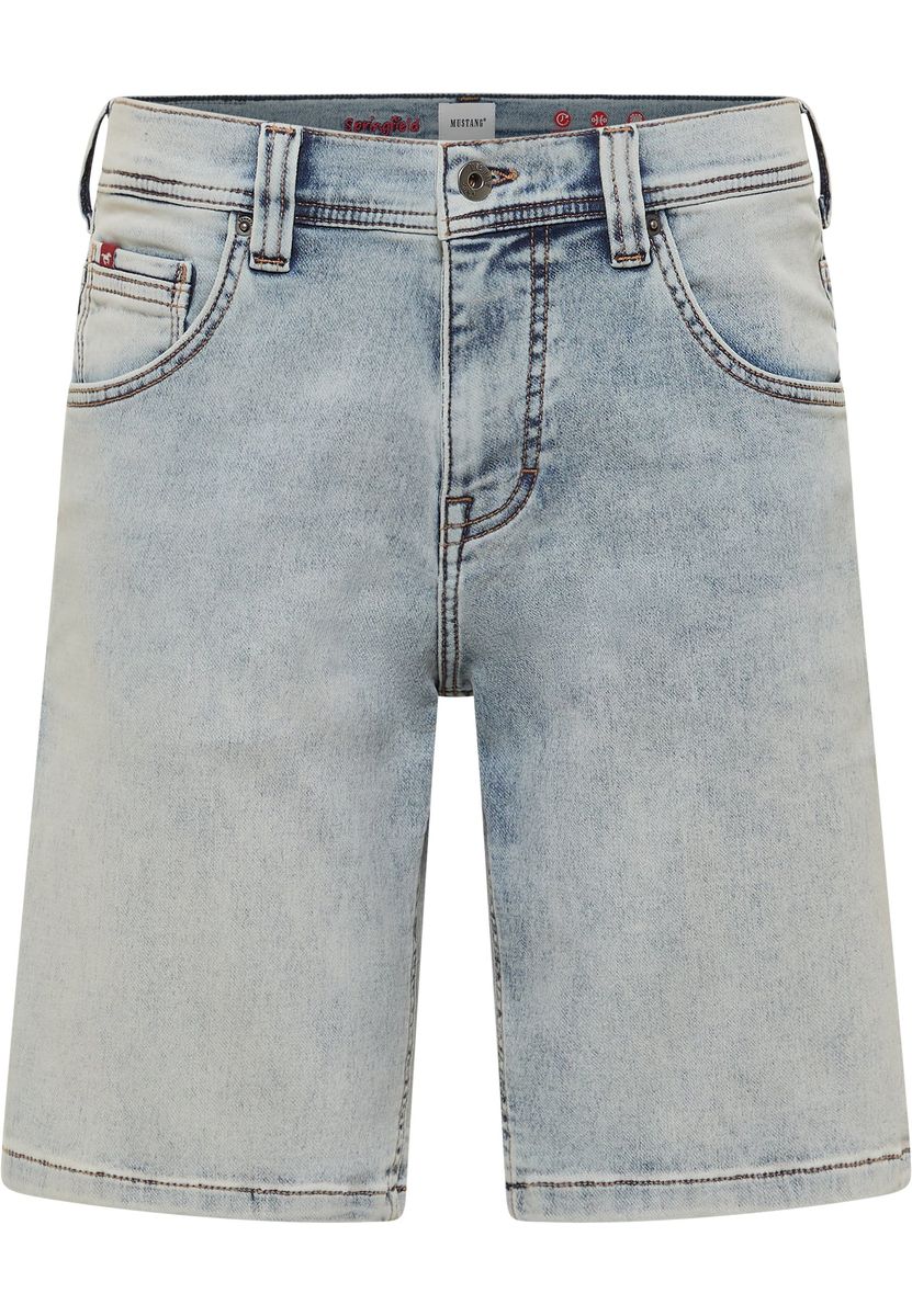 Gebleichte Denim-Shorts mit geradem Bein