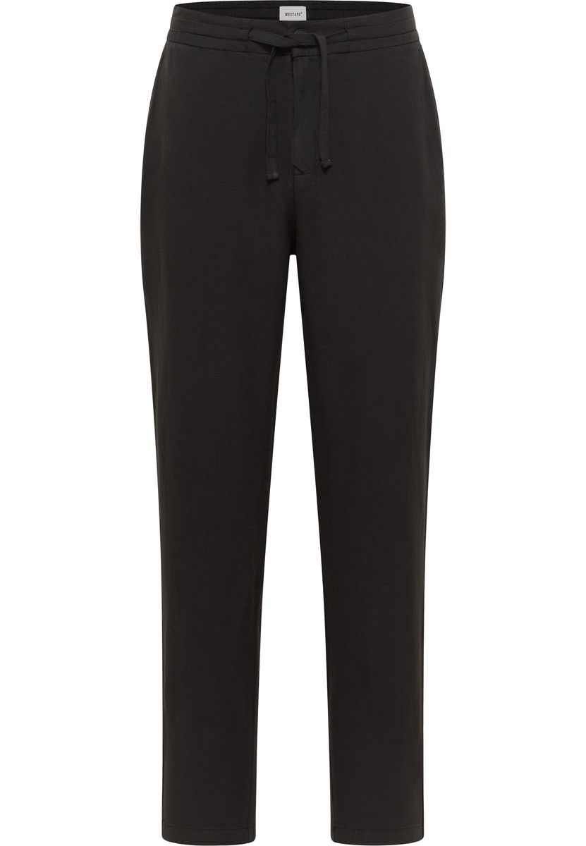 Leinenmix Jogger-Hose mit Kordelzug