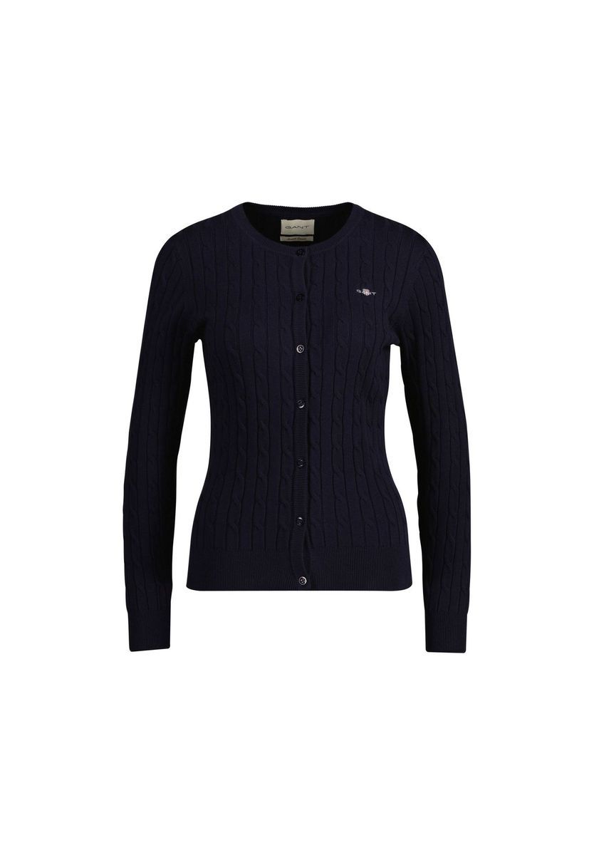 Klassische Zopfstrickjacke aus Baumwolle