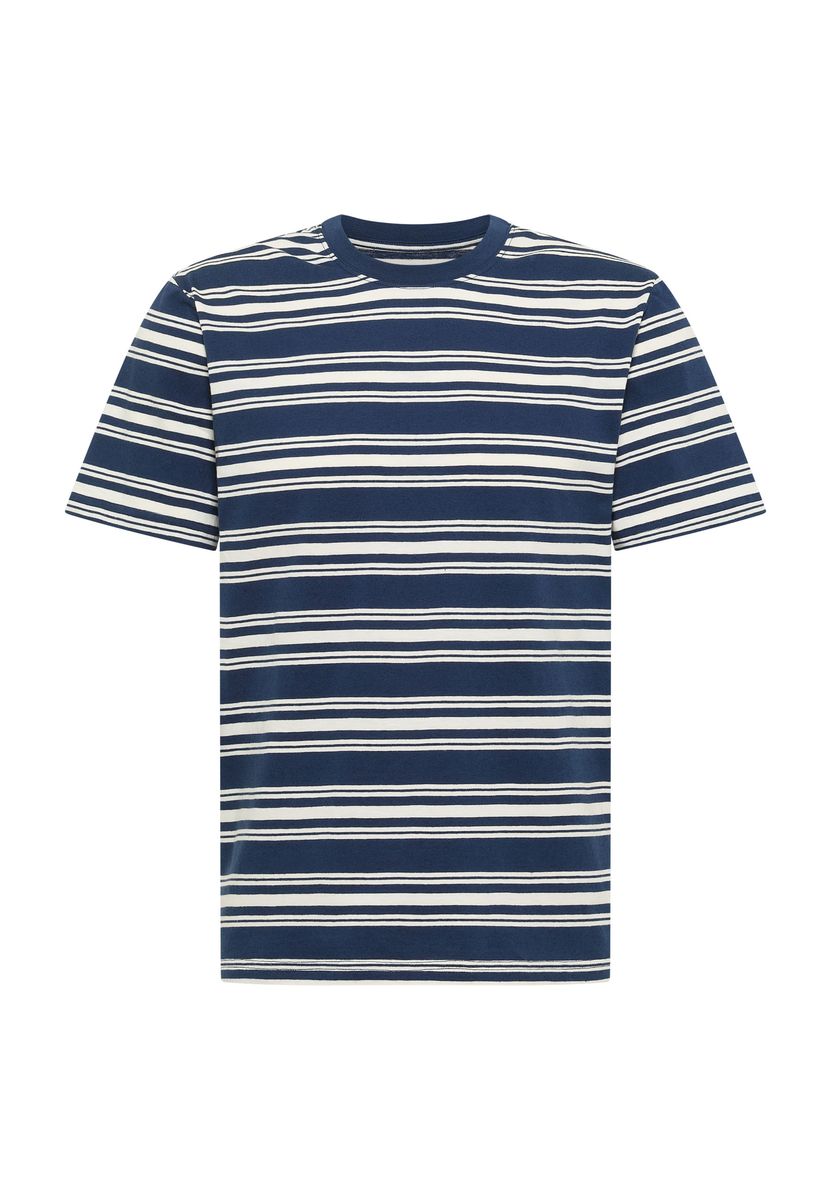 Gestreiftes Sommer-T-Shirt mit geradem Schnitt