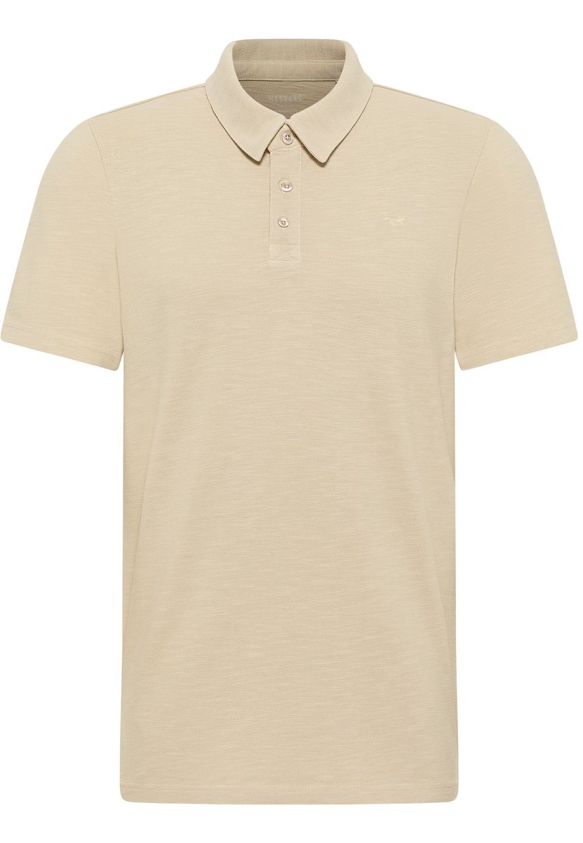 Klassisches Poloshirt aus strukturiertem Baumwolljersey