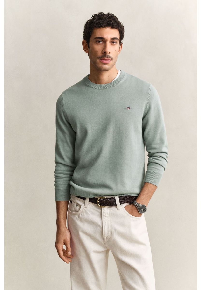 Klassischer Herren Strickpullover mit Rundhalsausschnitt