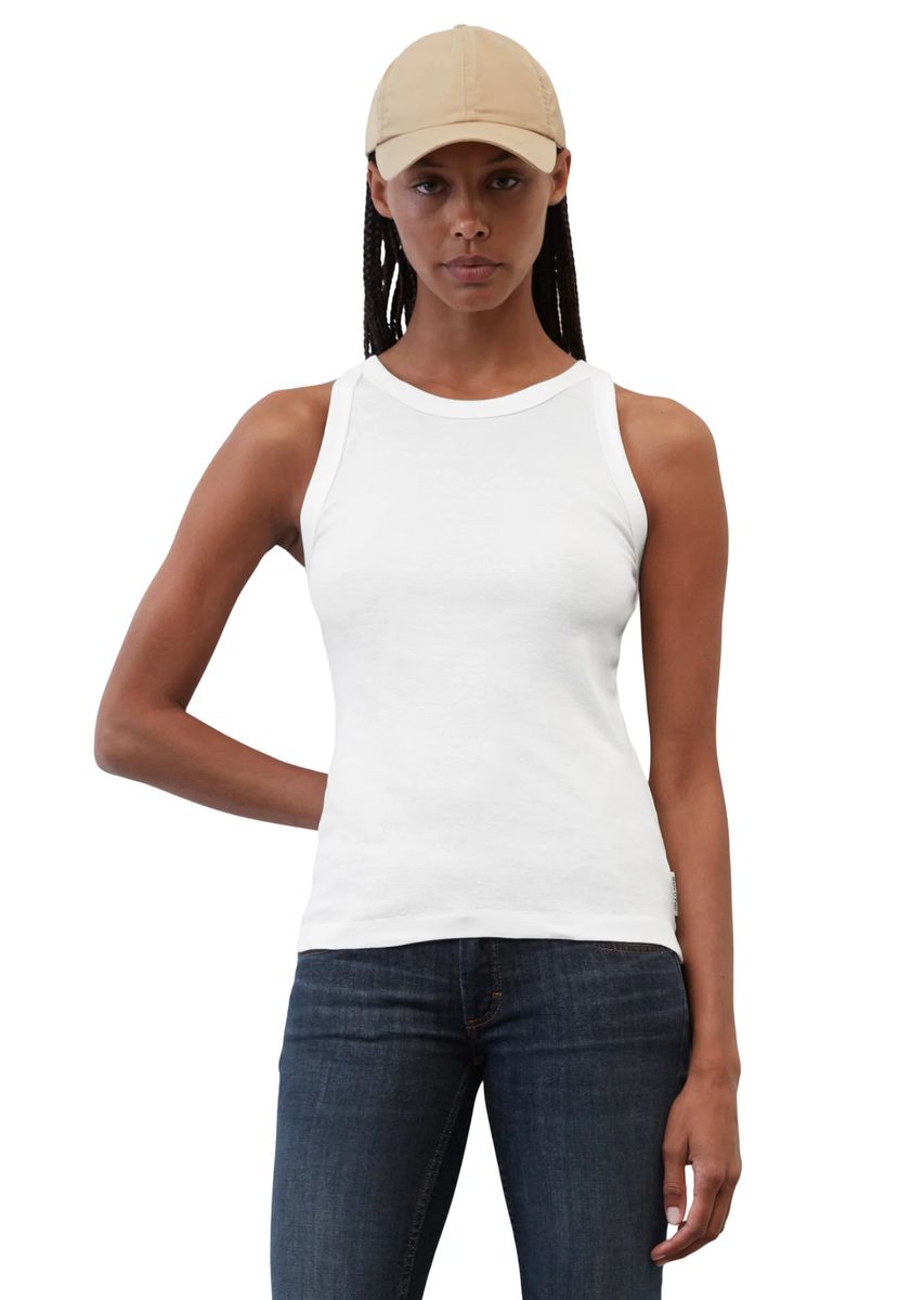 Marc O'Polo Top, Bio-Baumwolle, für Damen, weiß, XS