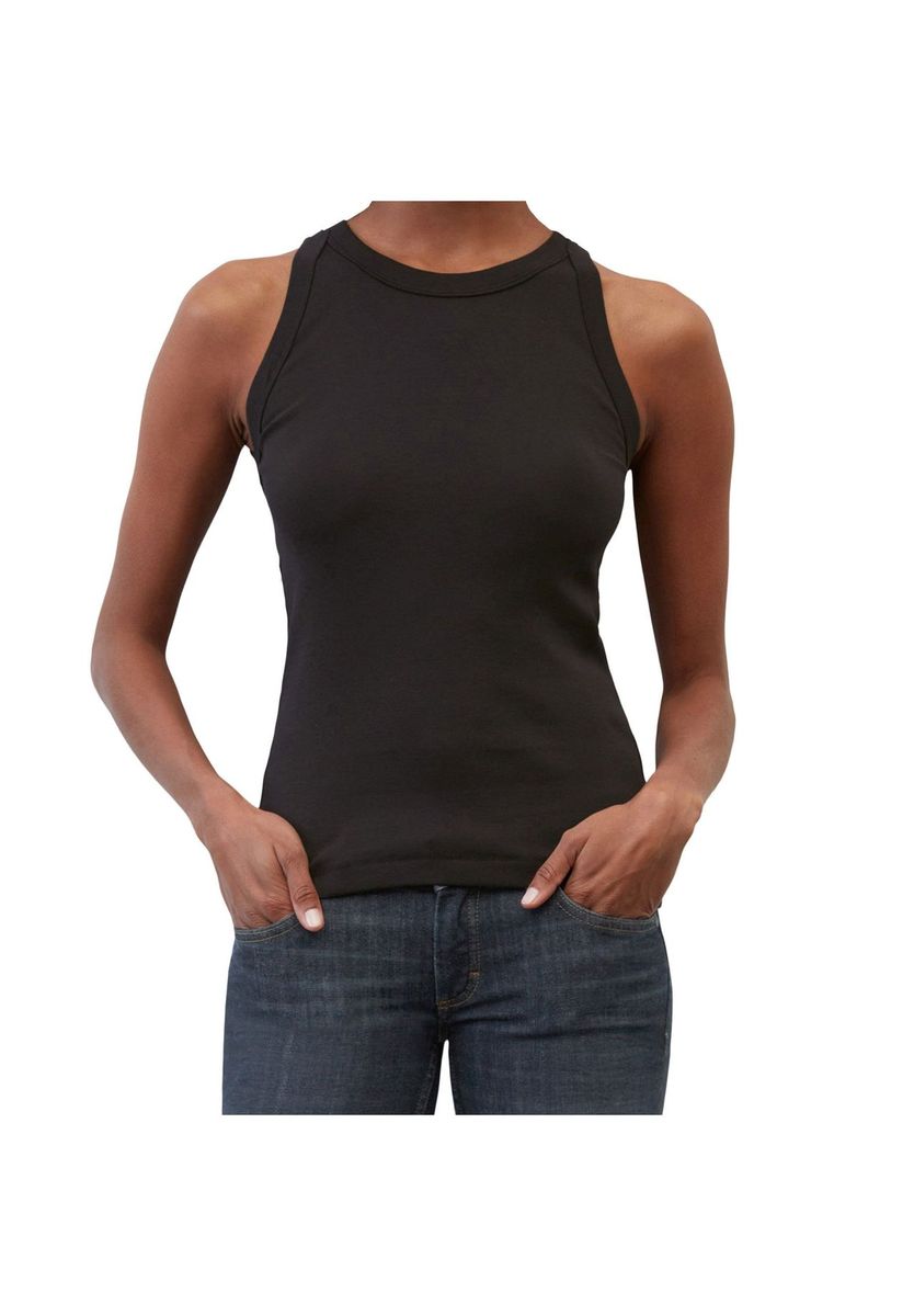 Marc O'Polo Top, Bio-Baumwolle, für Damen, schwarz, XS