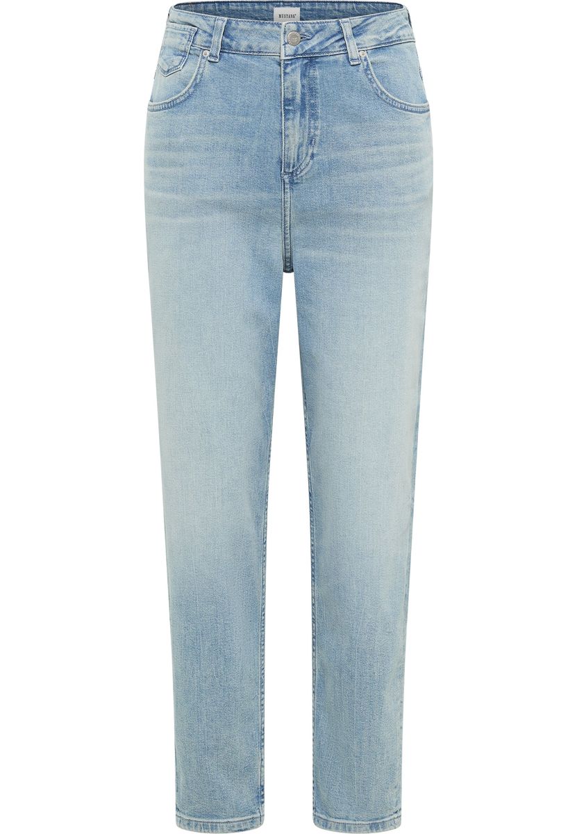 High-Waist Tapered Denim Jeans