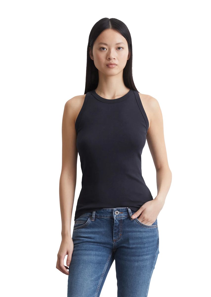 Marc O'Polo Top, Bio-Baumwolle, für Damen, blau, XS
