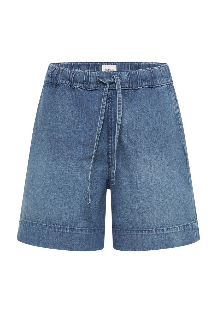 Leichte Jeans-Shorts mit Tunnelzug