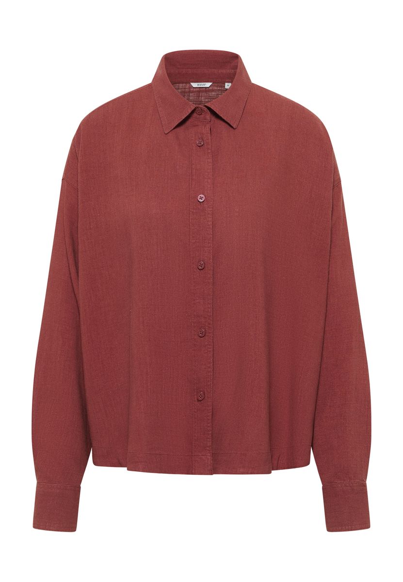 Oversize-Bluse aus Leinen-Viskose-Mix