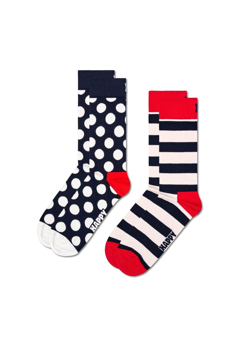 Gemusterte Socken aus Baumwollmischgewebe im Doppelpack