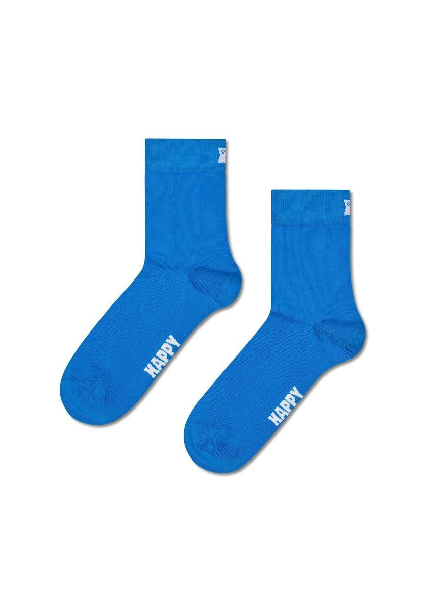 Uni-farbene Socken mit Baumwollmischung