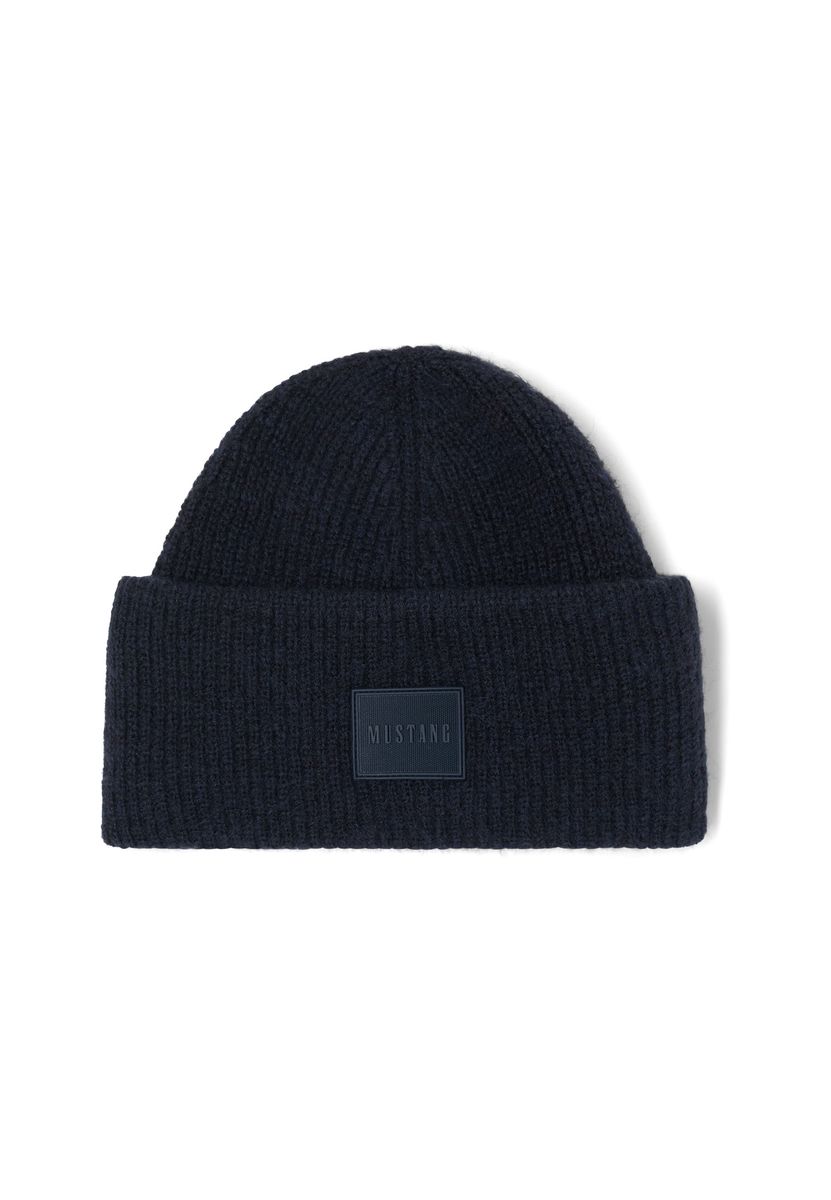 Feinstrick-Beanie mit breitem Umschlag