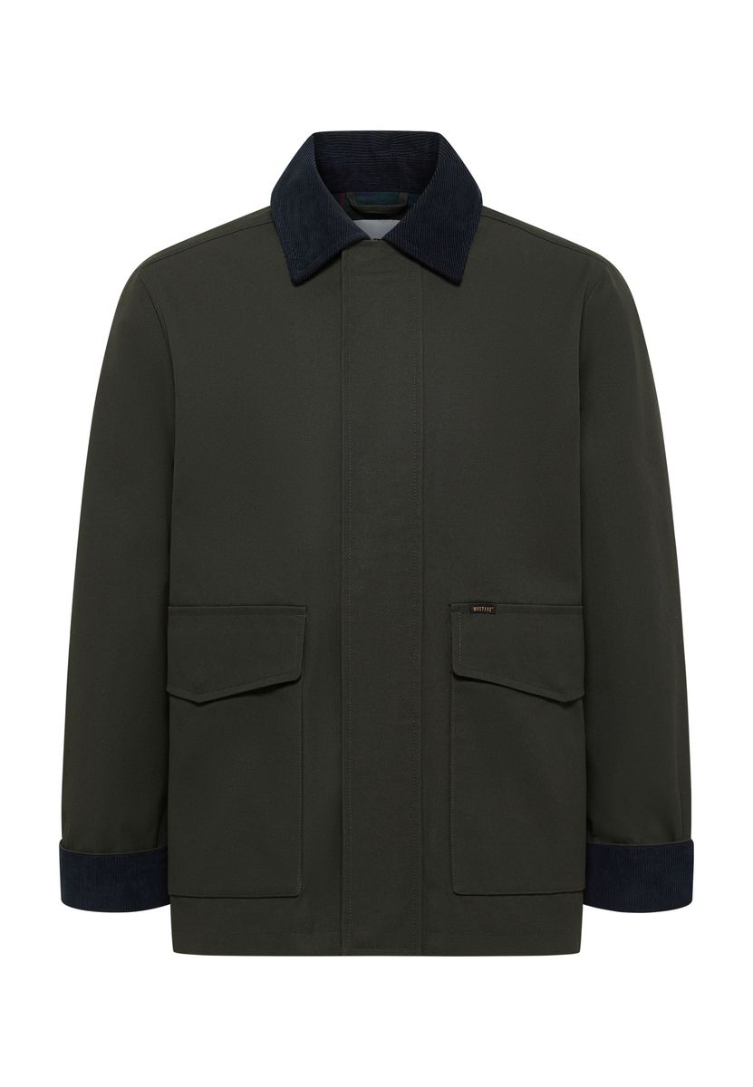 Lässige Utility-Jacke mit Cord-Kragen