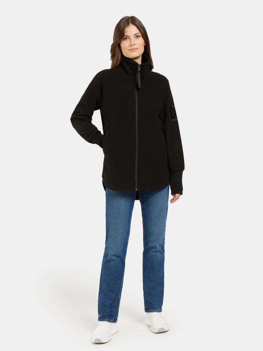 DIDRIKSONS Fleecejacke Ronja, Stehkragen, für Damen, schwarz, 40