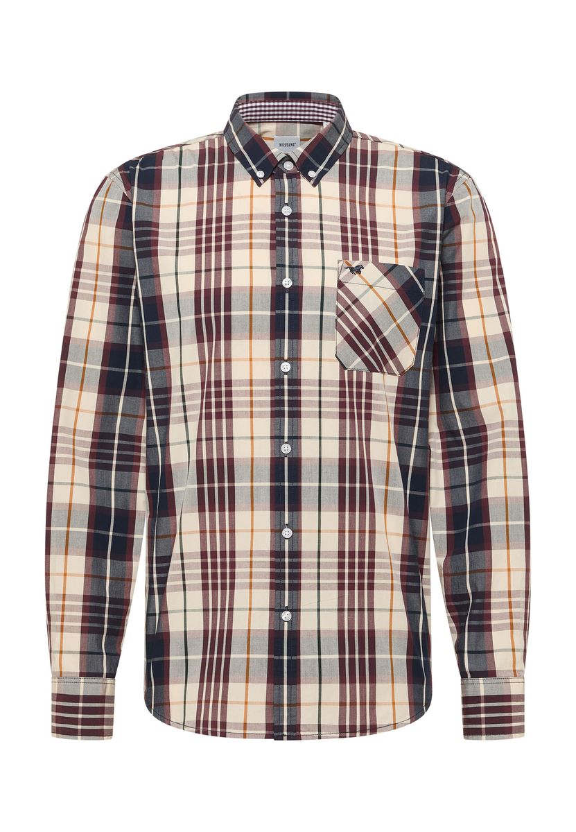 Klassisches kariertes Button-Down Hemd