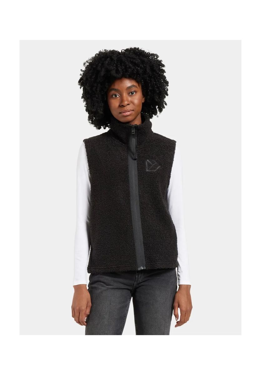 Teddy-Fleece-Weste mit Stehkragen