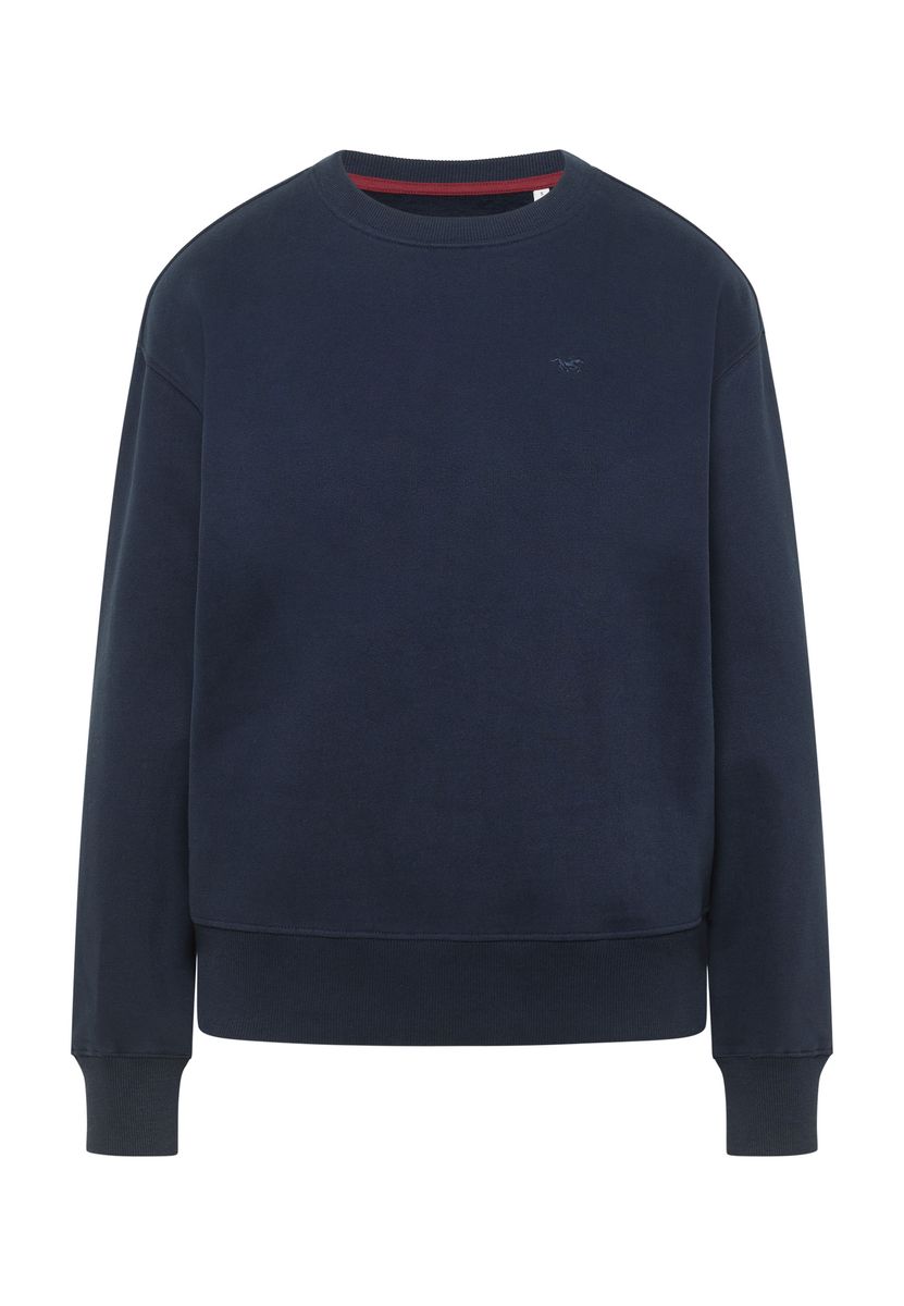 Klassisches Baumwoll-Sweatshirt mit Rundhals