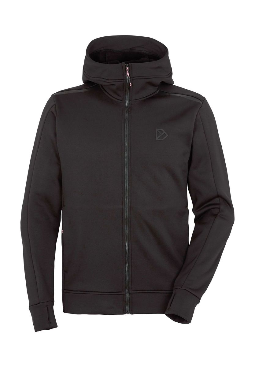 Schwarze Herren Softshell Jacke mit durchgehendem Reißverschluss