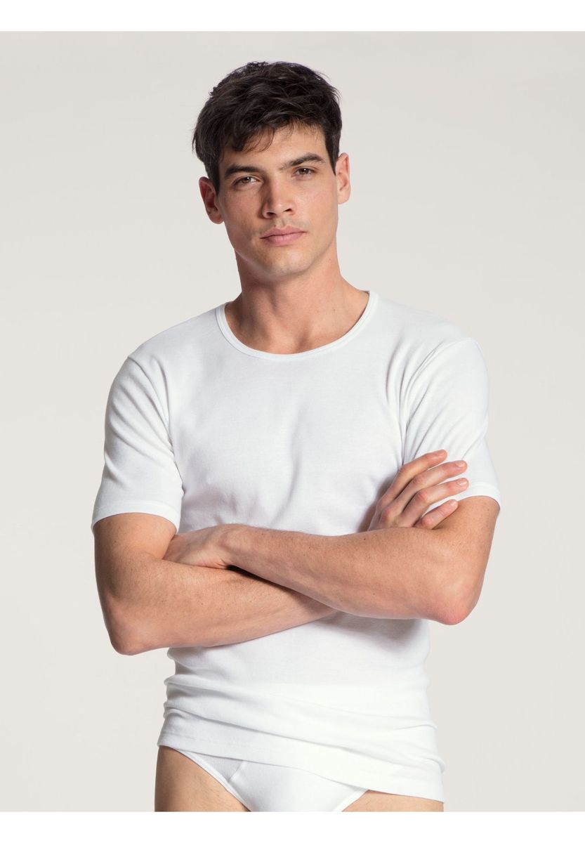 Klassisches Baumwoll-T-Shirt mit Rundhalsausschnitt