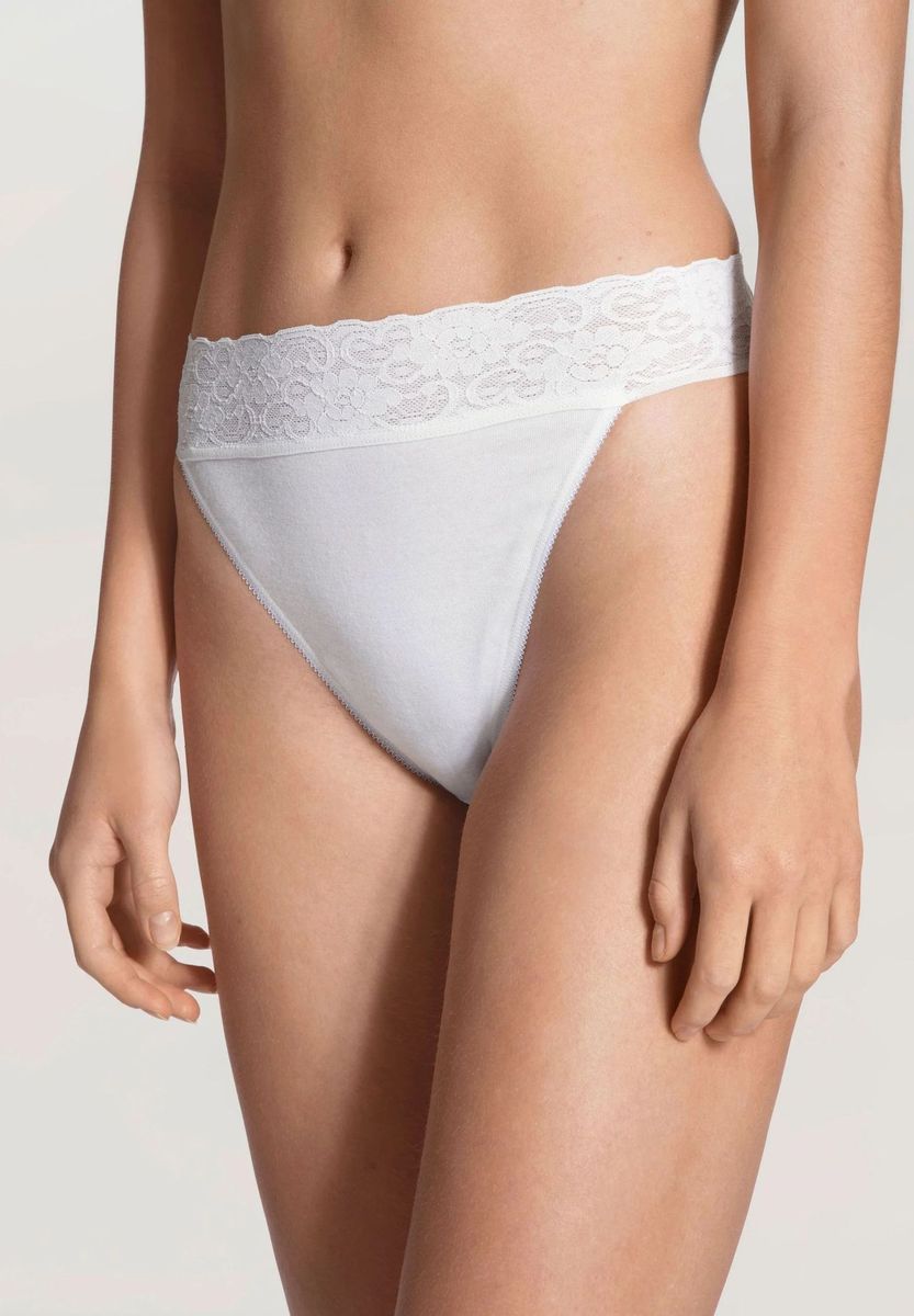 Baumwoll-Tanga mit Spitzenbund