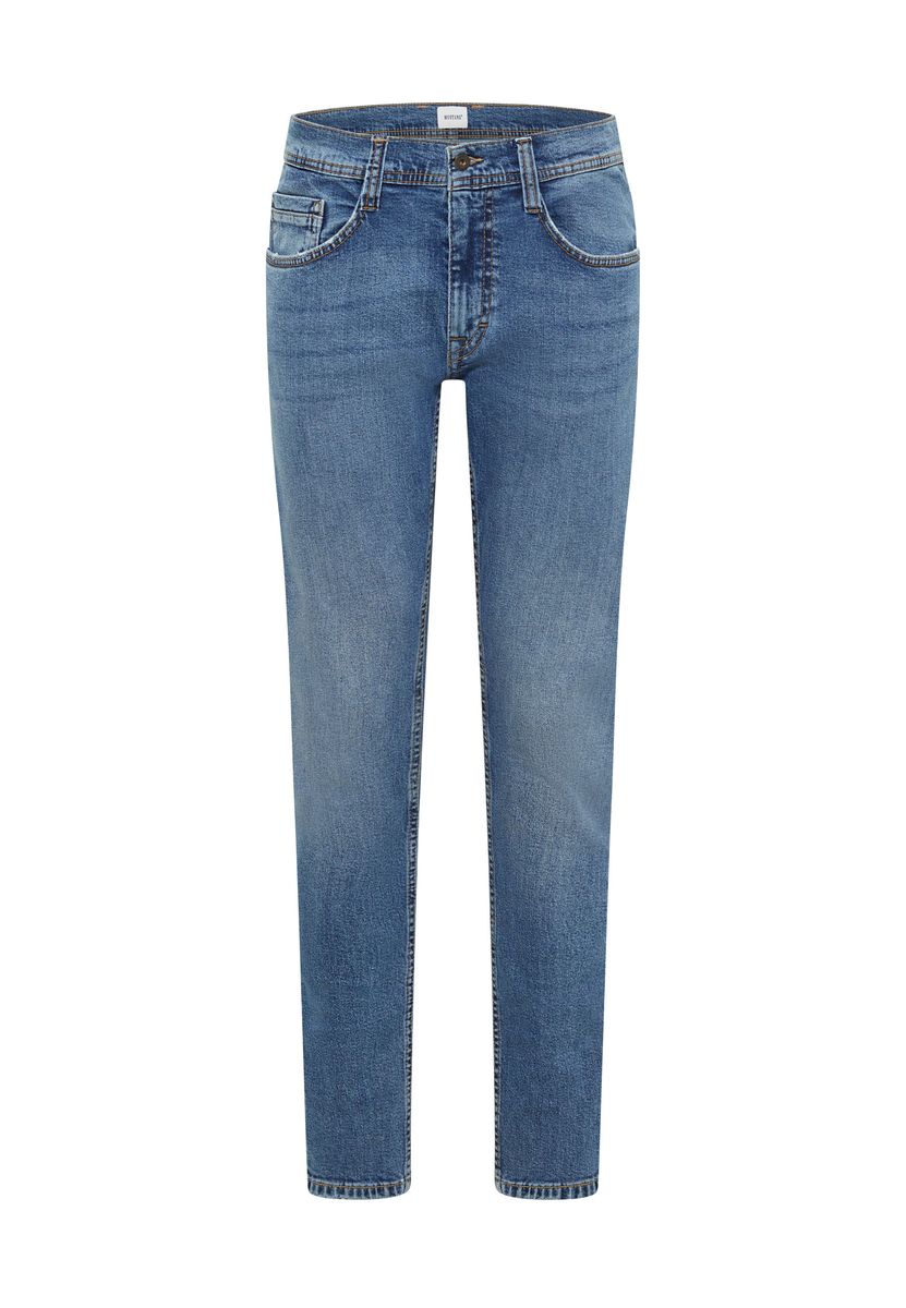 Slim Fit Denim-Jeans im Used-Look