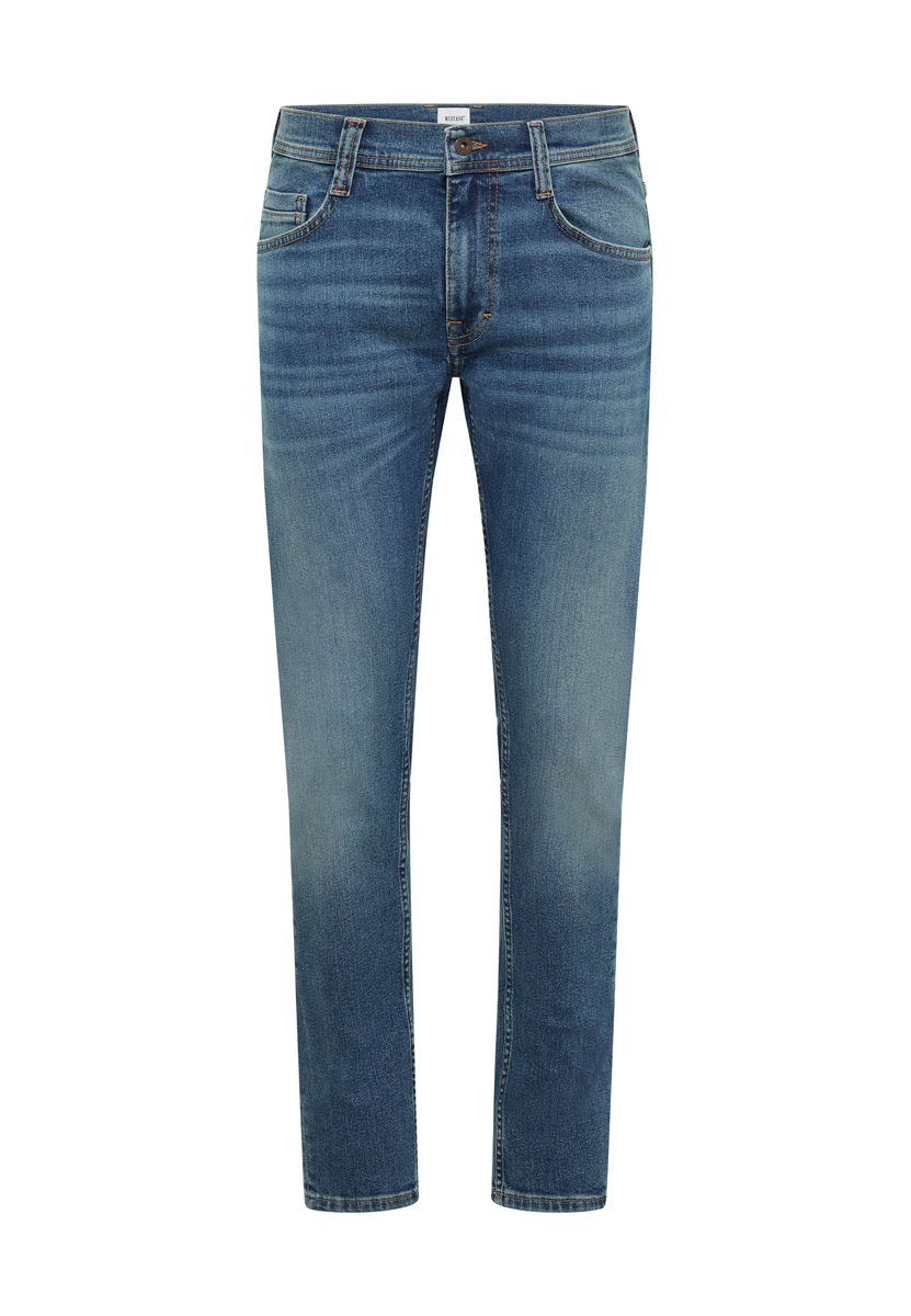 Slim-Fit-Denim mit Sitzfalten