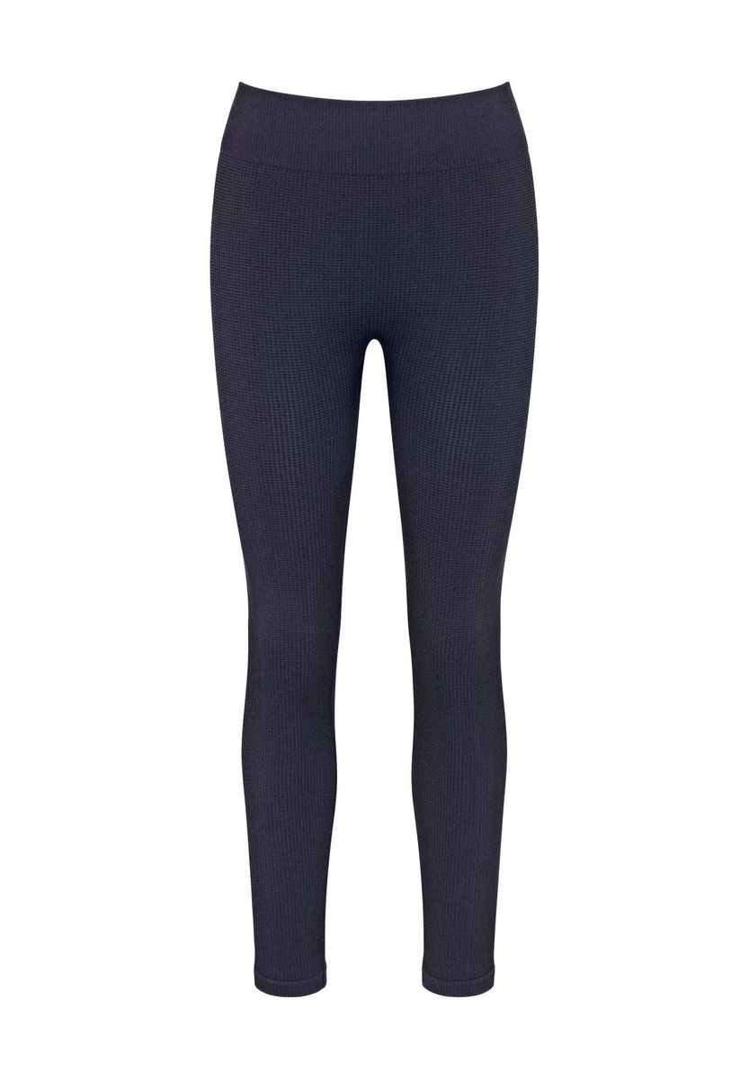 Gerippte nahtlose Leggings mit hohem Bund