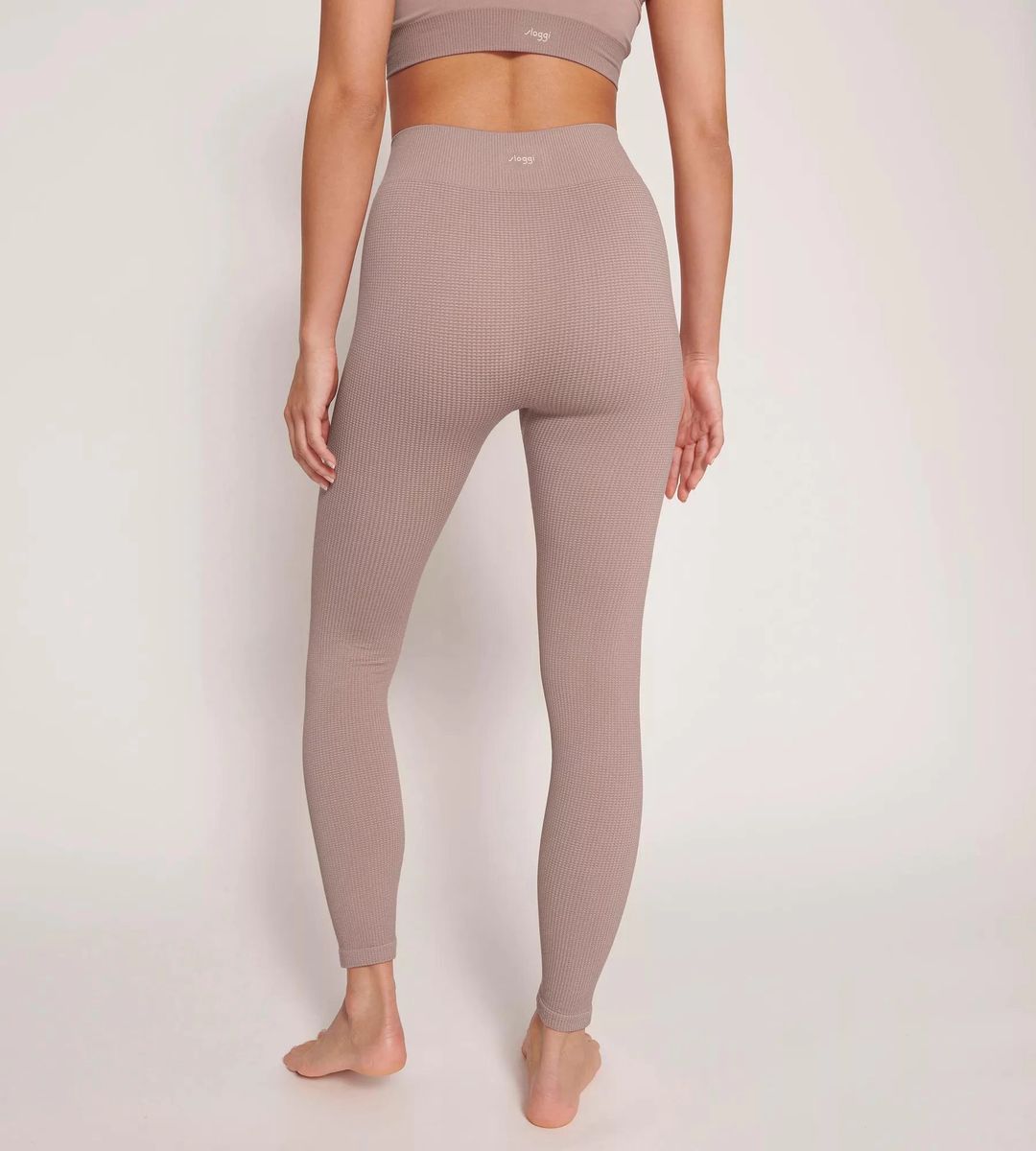 Hoch taillierte Ripp-Leggings