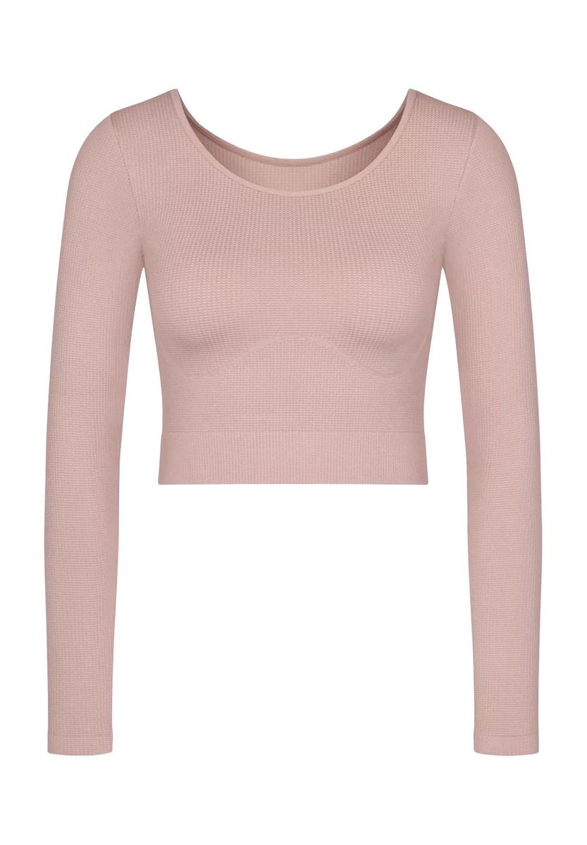 Cropped Langarm Seamless Oberteil
