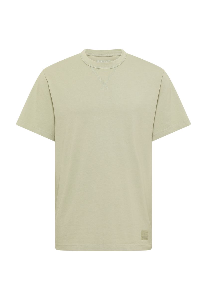 Lockeres Baumwollshirt mit V-Naht
