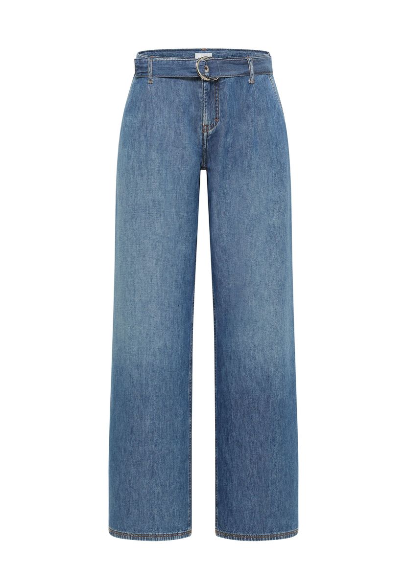Weit ausgestellte High-Waist-Jeans