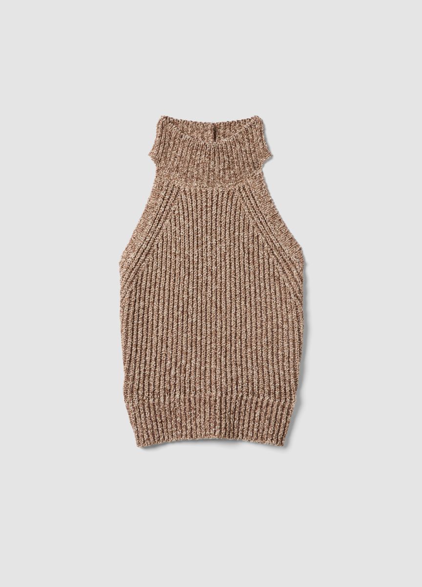 Rückenfreies Halter-Stricktop