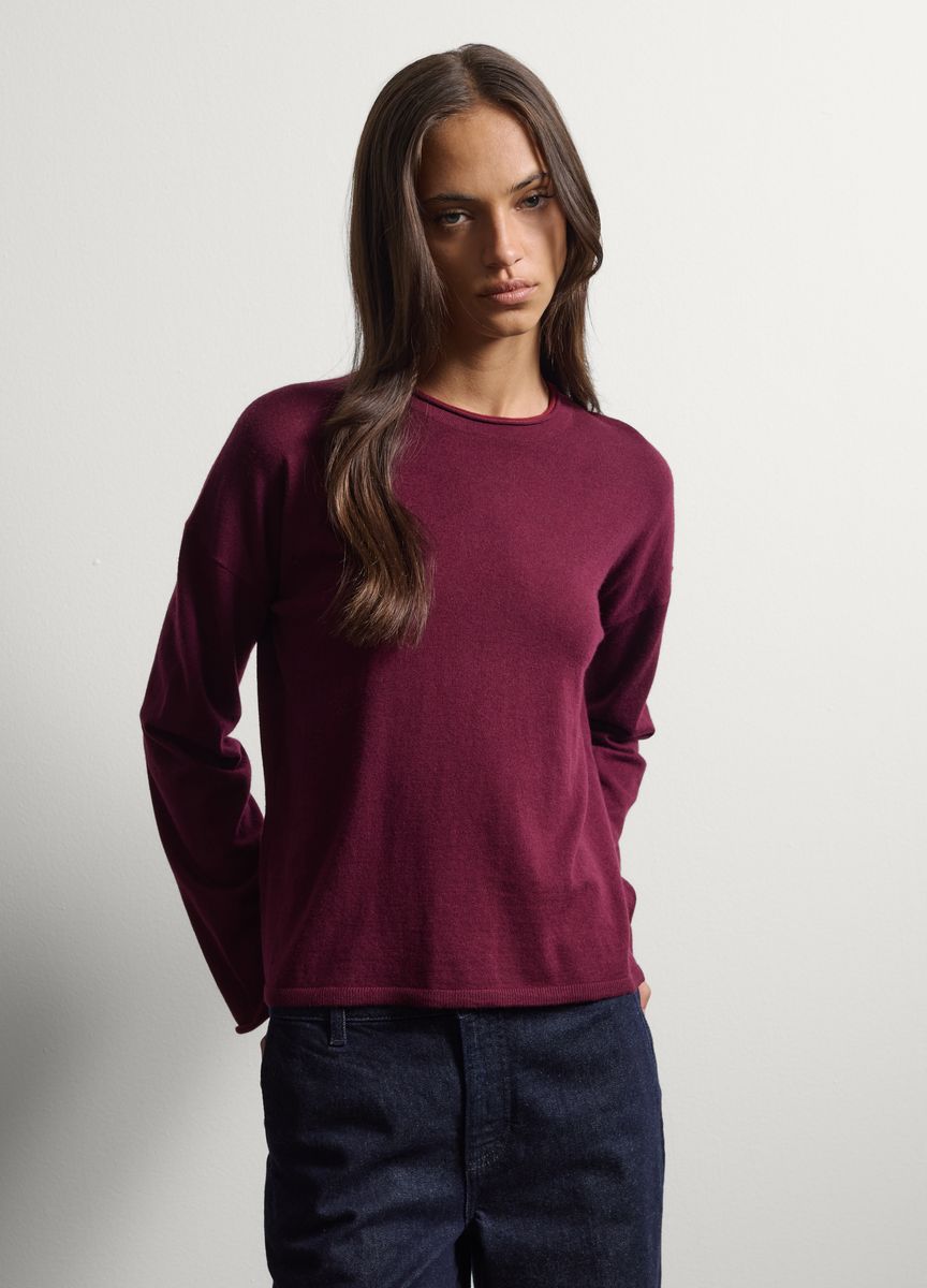 Minimalistischer Weicher Feinstrick-Pullover