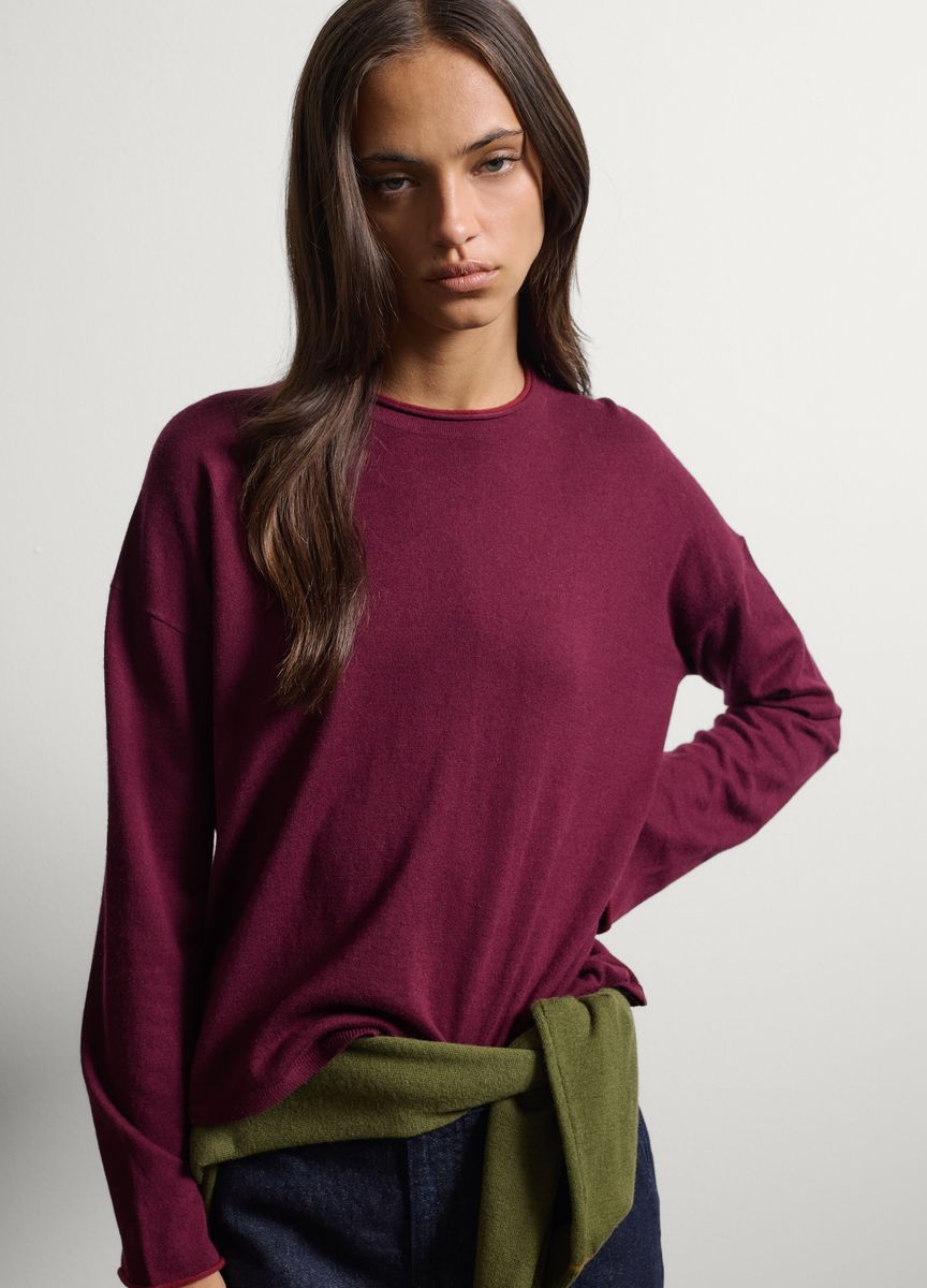 Minimalistischer Weicher Feinstrick-Pullover