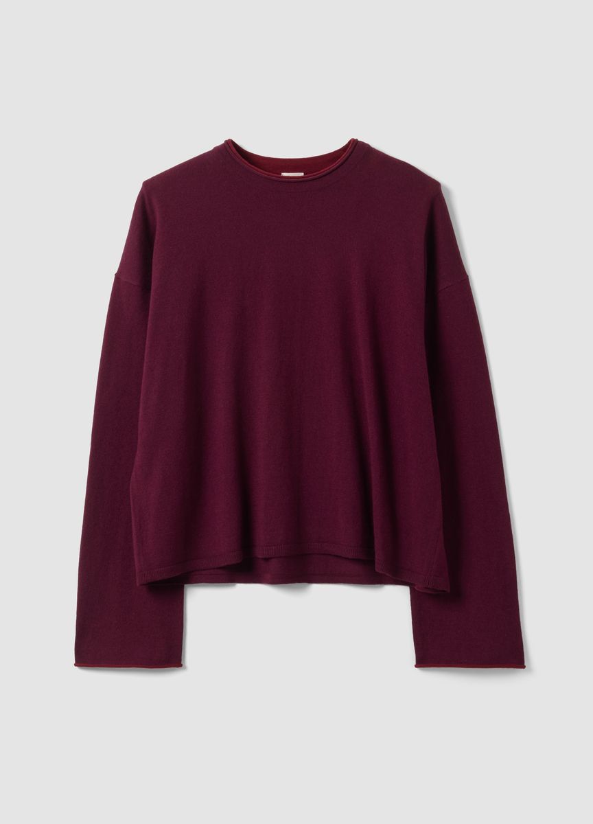 Minimalistischer Weicher Feinstrick-Pullover
