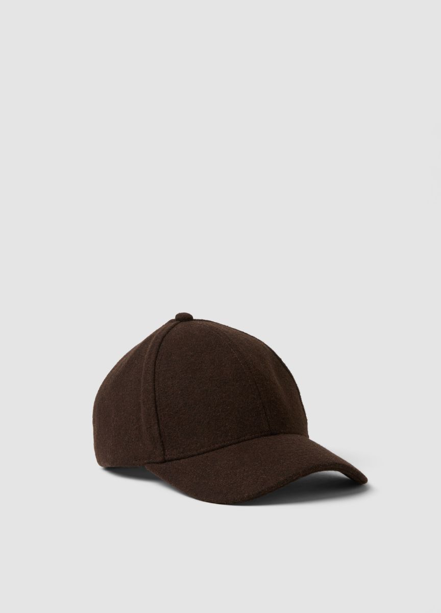 Strukturierte Baseballcap aus Wollmischung