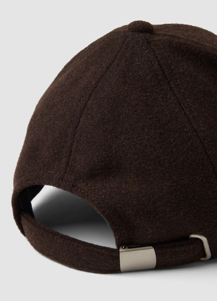 Strukturierte Baseballcap aus Wollmischung