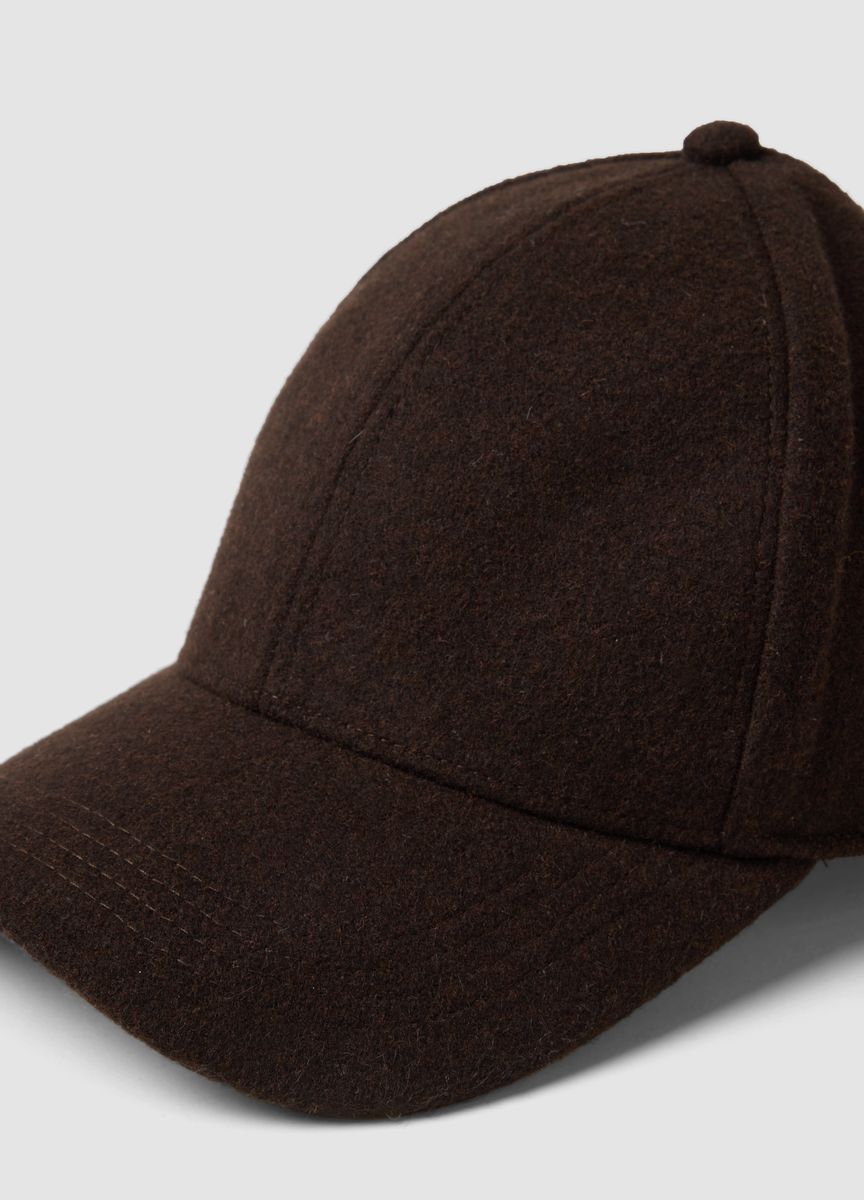 Strukturierte Baseballcap aus Wollmischung
