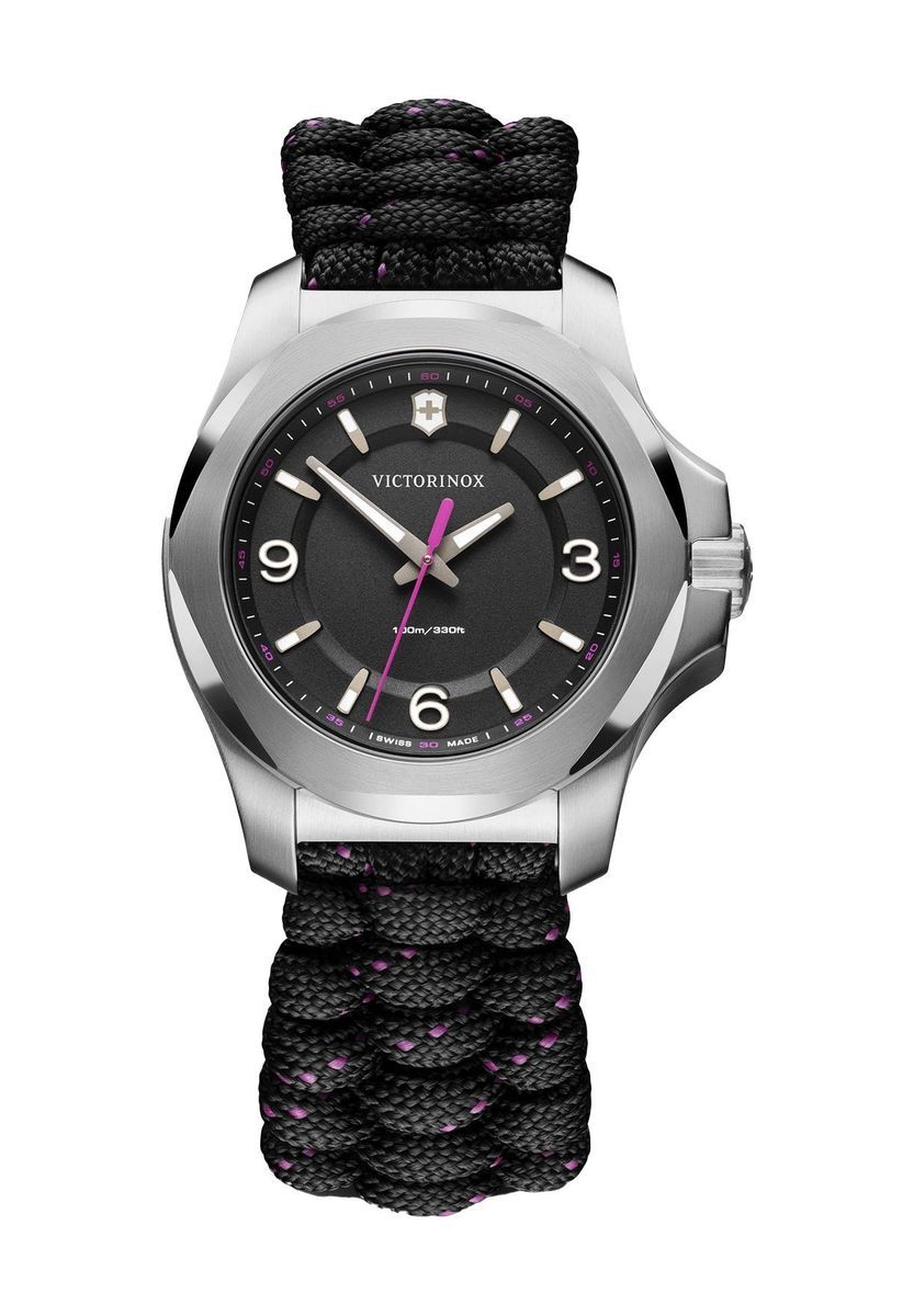 Silbernes Uhrengehäuse mit Paracord-Armband