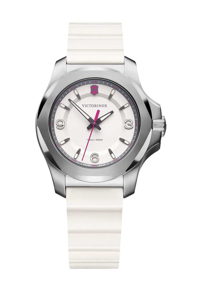 Elegante Damenuhr Weißes Kautschukarmband