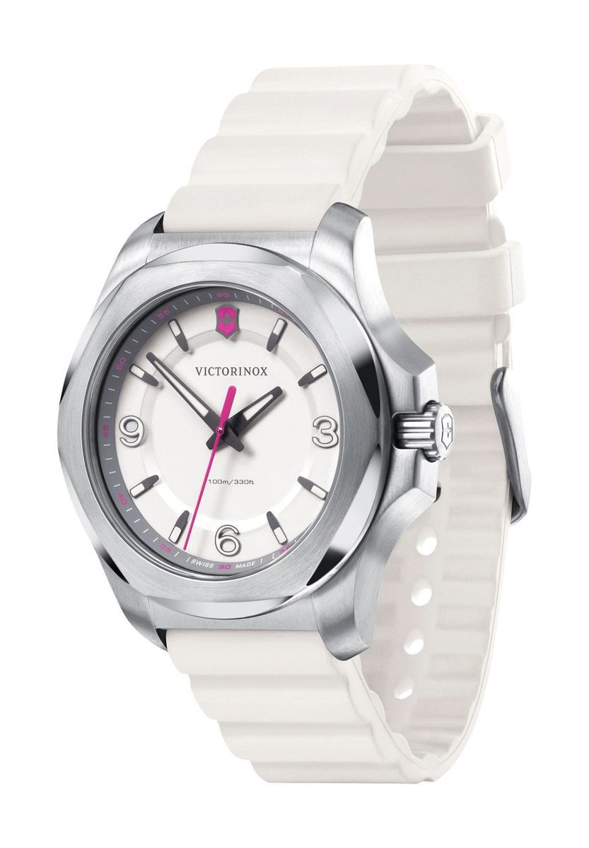 Elegante Damenuhr Weißes Kautschukarmband