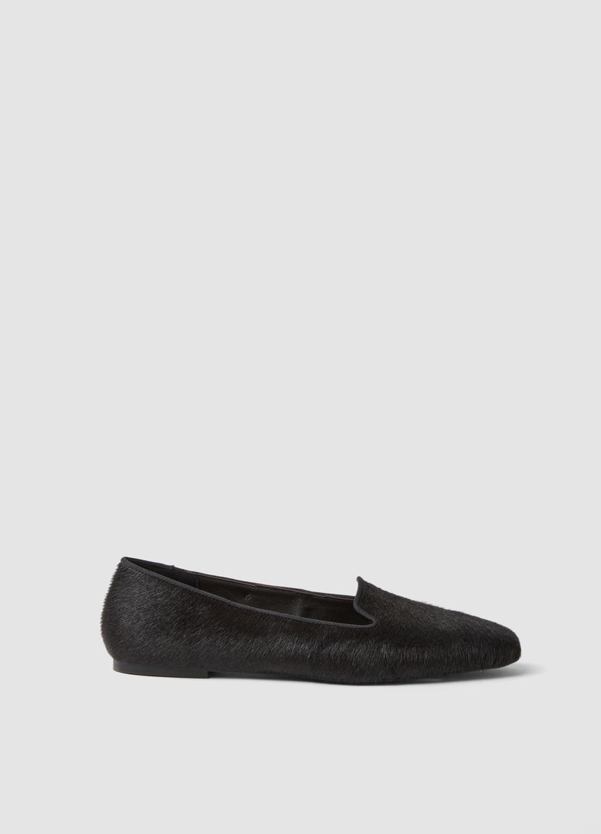Strukturierte Loafer in Fell-Optik