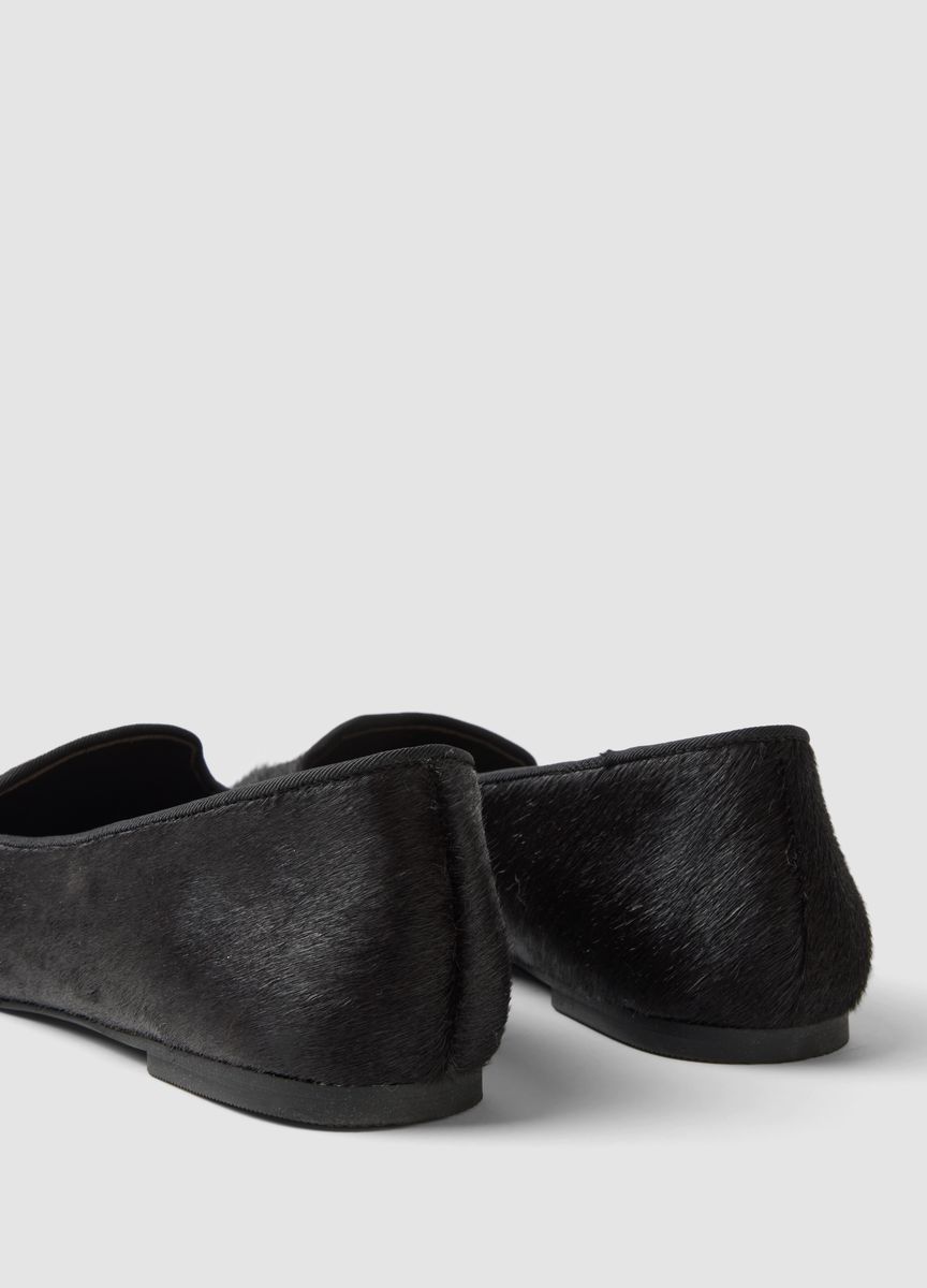Strukturierte Loafer in Fell-Optik