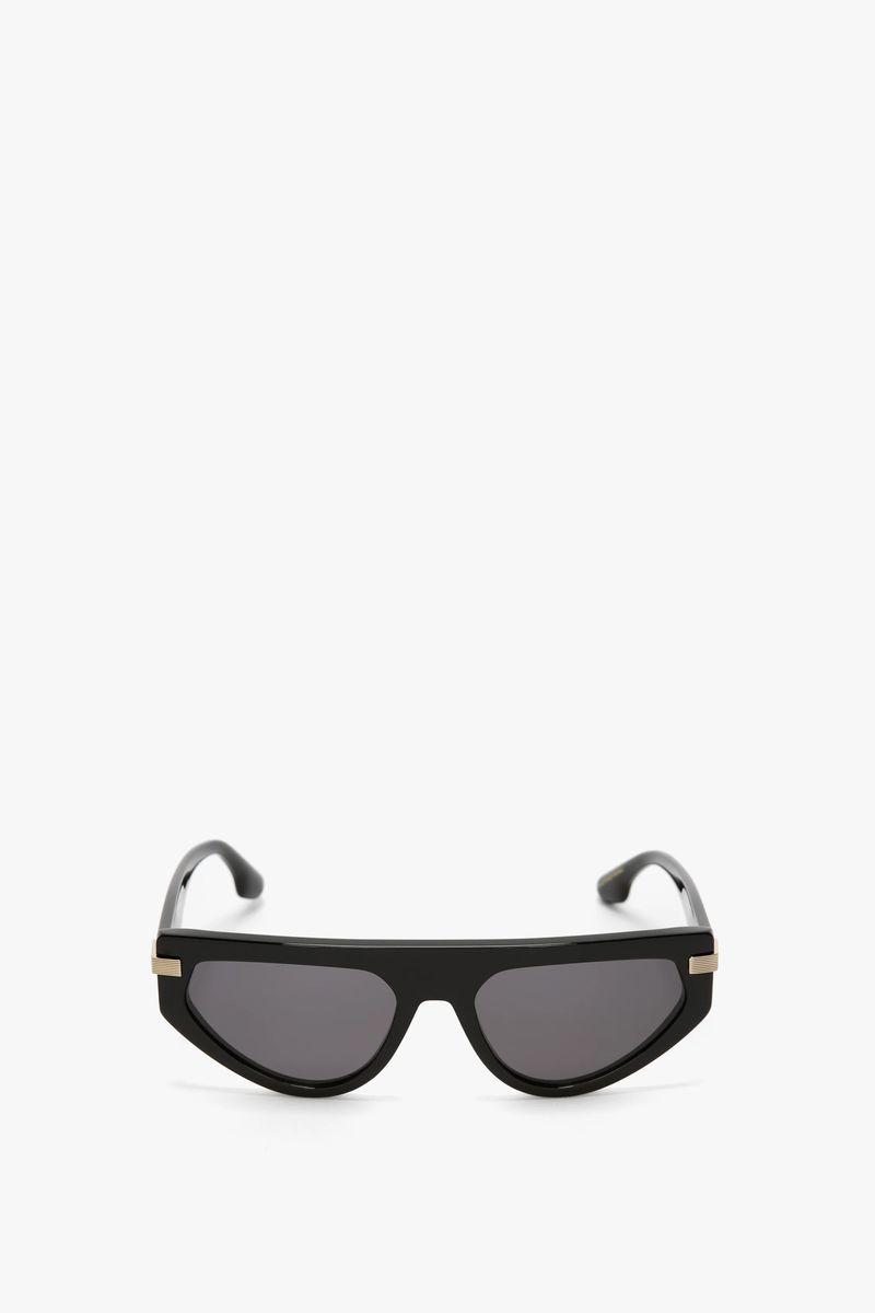 Raffinierte Visier-Sonnenbrille mit flacher Oberseite