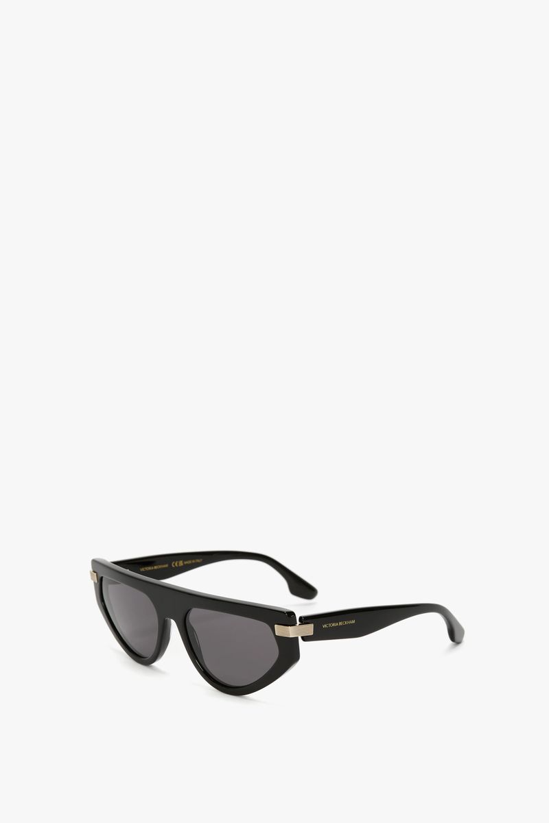 Raffinierte Visier-Sonnenbrille mit flacher Oberseite